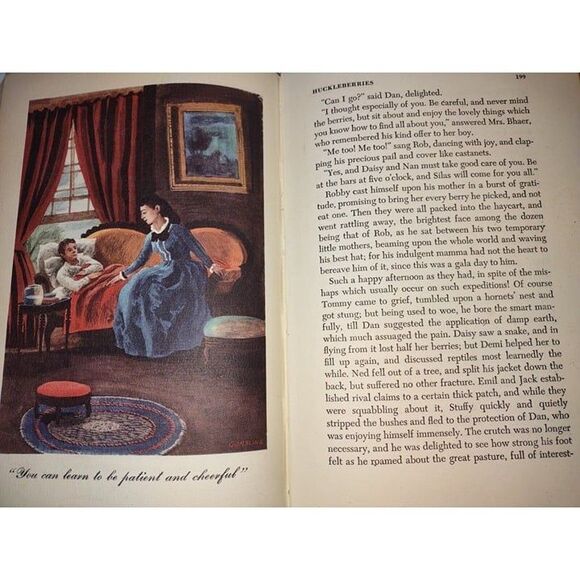 1947 LITTLE MEN LIFE AT PLUMFIELD WITH JO'S BOYS BY LOUISA MAY ALCOTT Antique - Picture 7 of 8